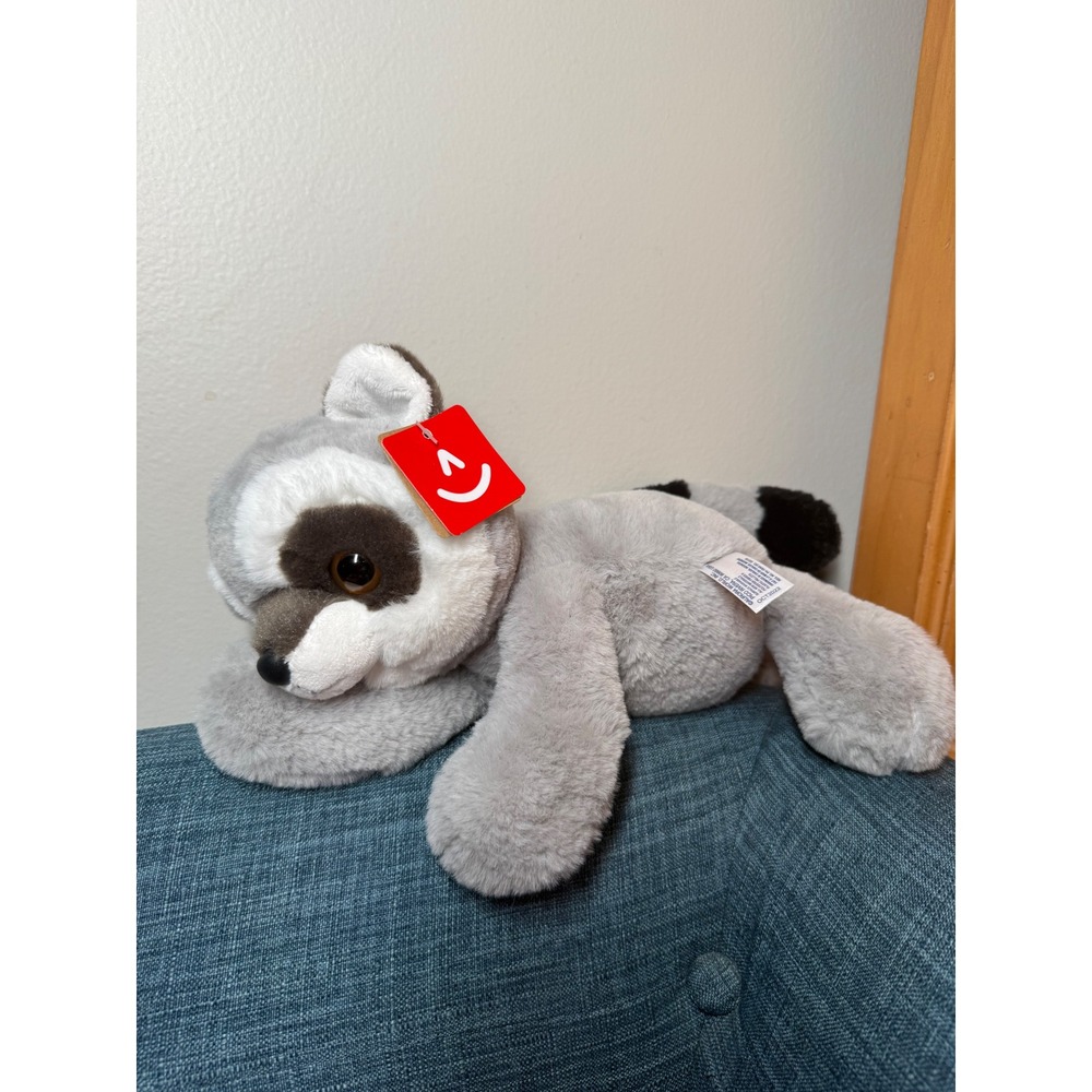 Aurora World Roy Raccoon Plush Stuffed Animal Grey White Black 34023 NWT‎